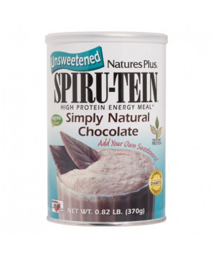 Nature's Plus Spiru-Tein Simply Natural Chocolate Unsweetened 370gr